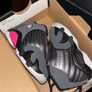 Jordan Kids' Gray and Pink Sneakers